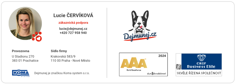 Lucie Červíková, zákaznická podpora Dejmunej.cz